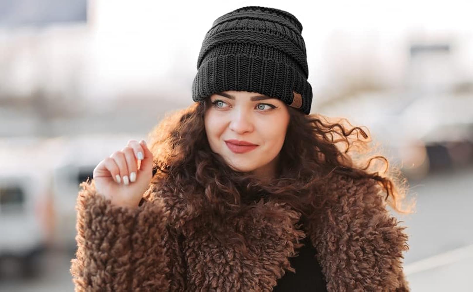 黒　PASSION TARGET PRACTICE FOHAIR BEANIE PASSION Target Practice Fohair Beanie